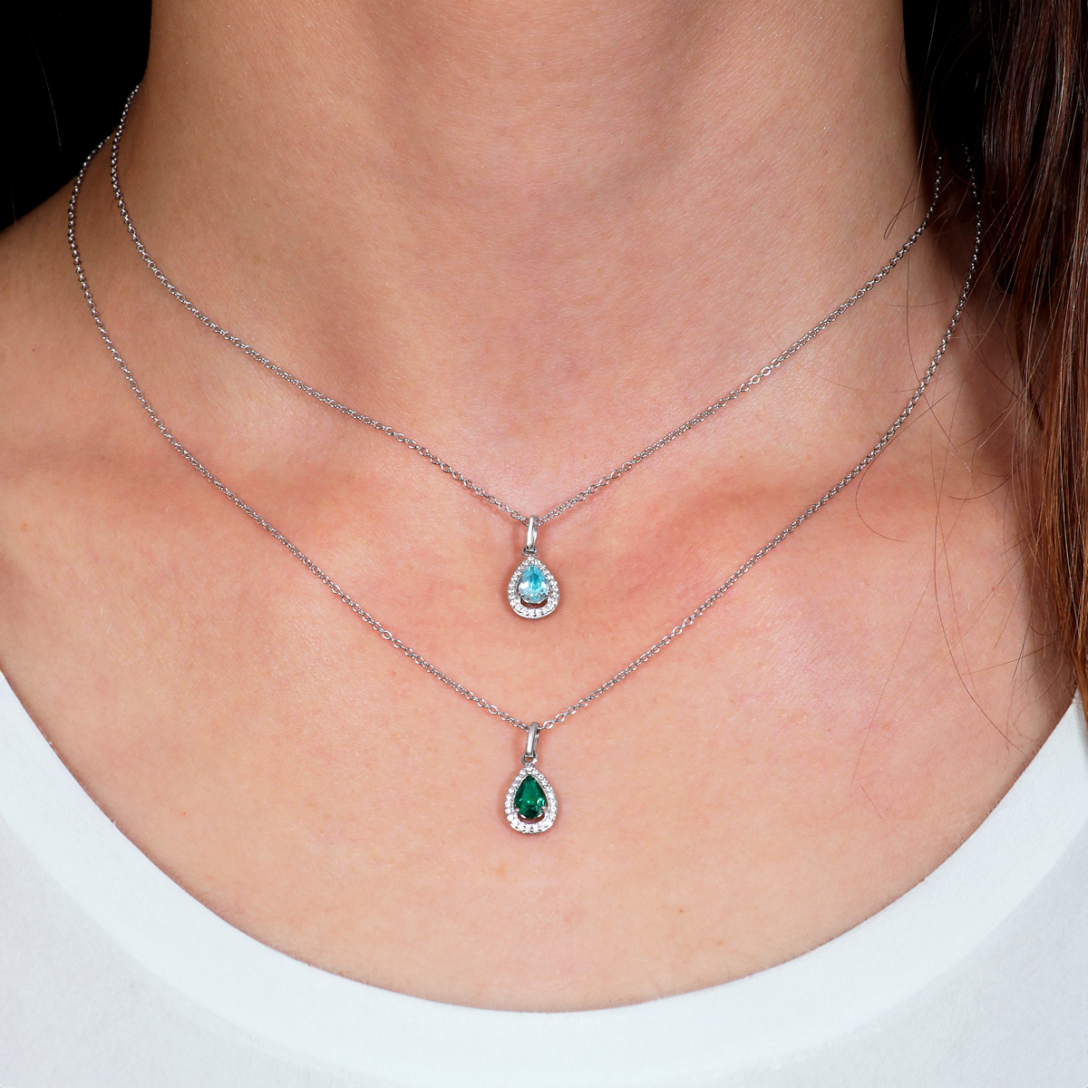 Aquamarine Drop Necklace