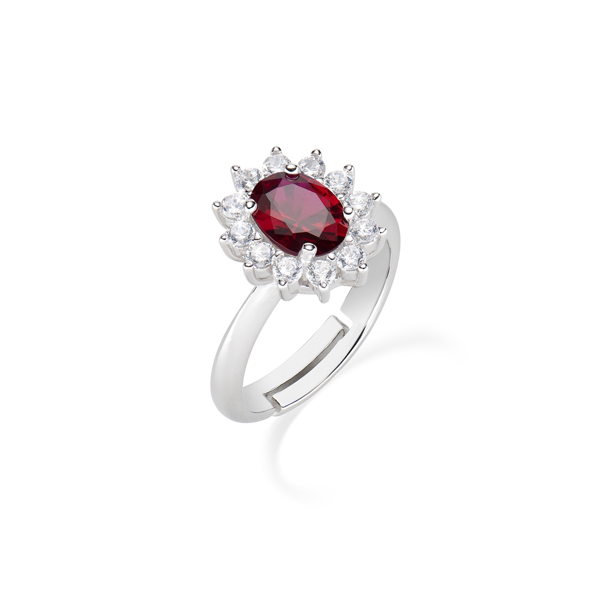 Anello Adattabile Royal Lady Zircone Rubino
