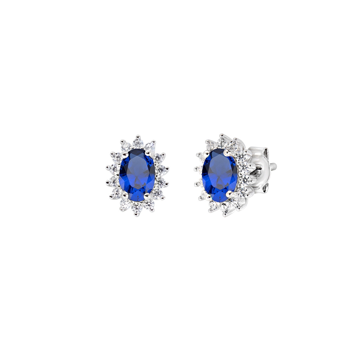 Blue Zirconia Mini Royal Lady Earrings