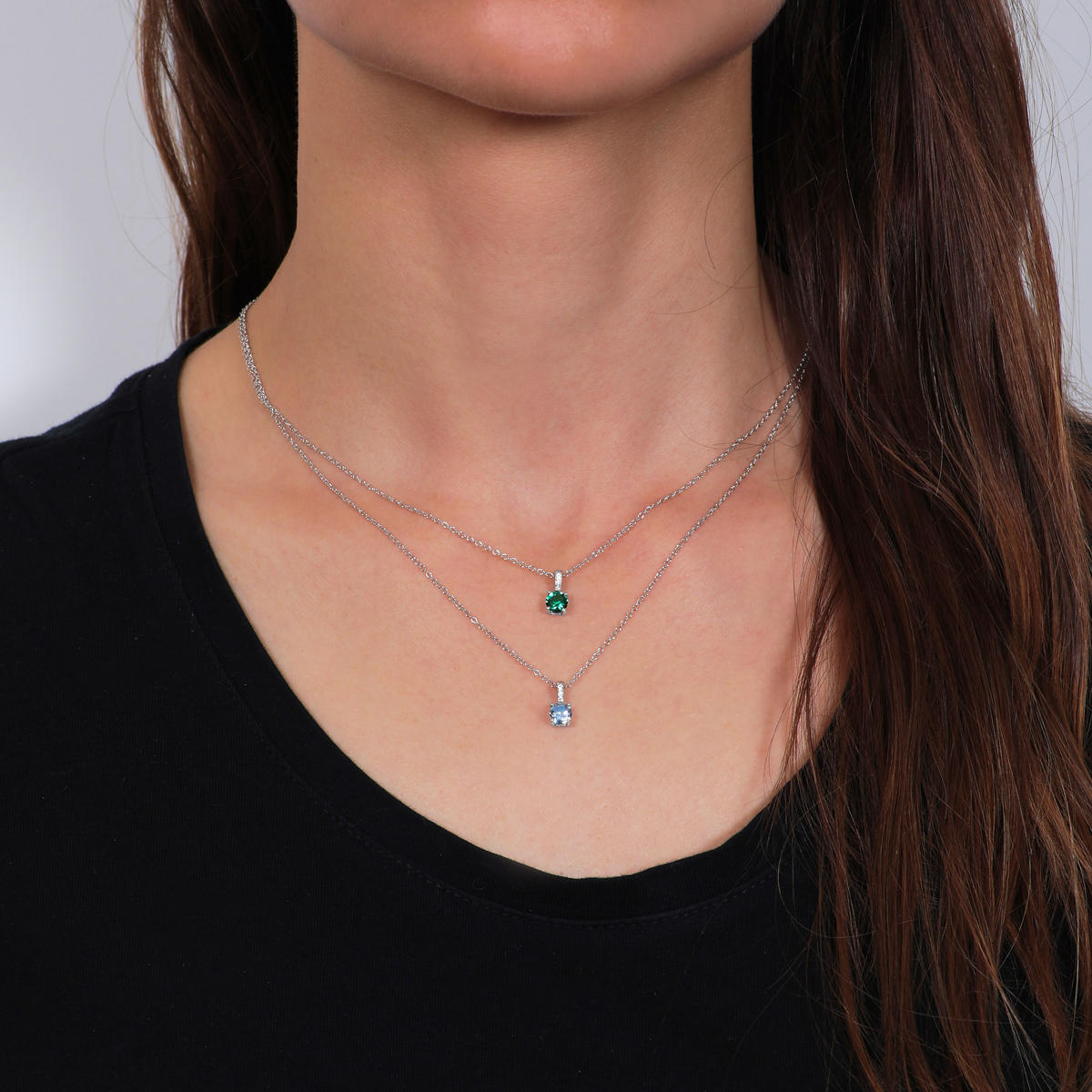 Aquamarine Gemstone Huggies Earrings