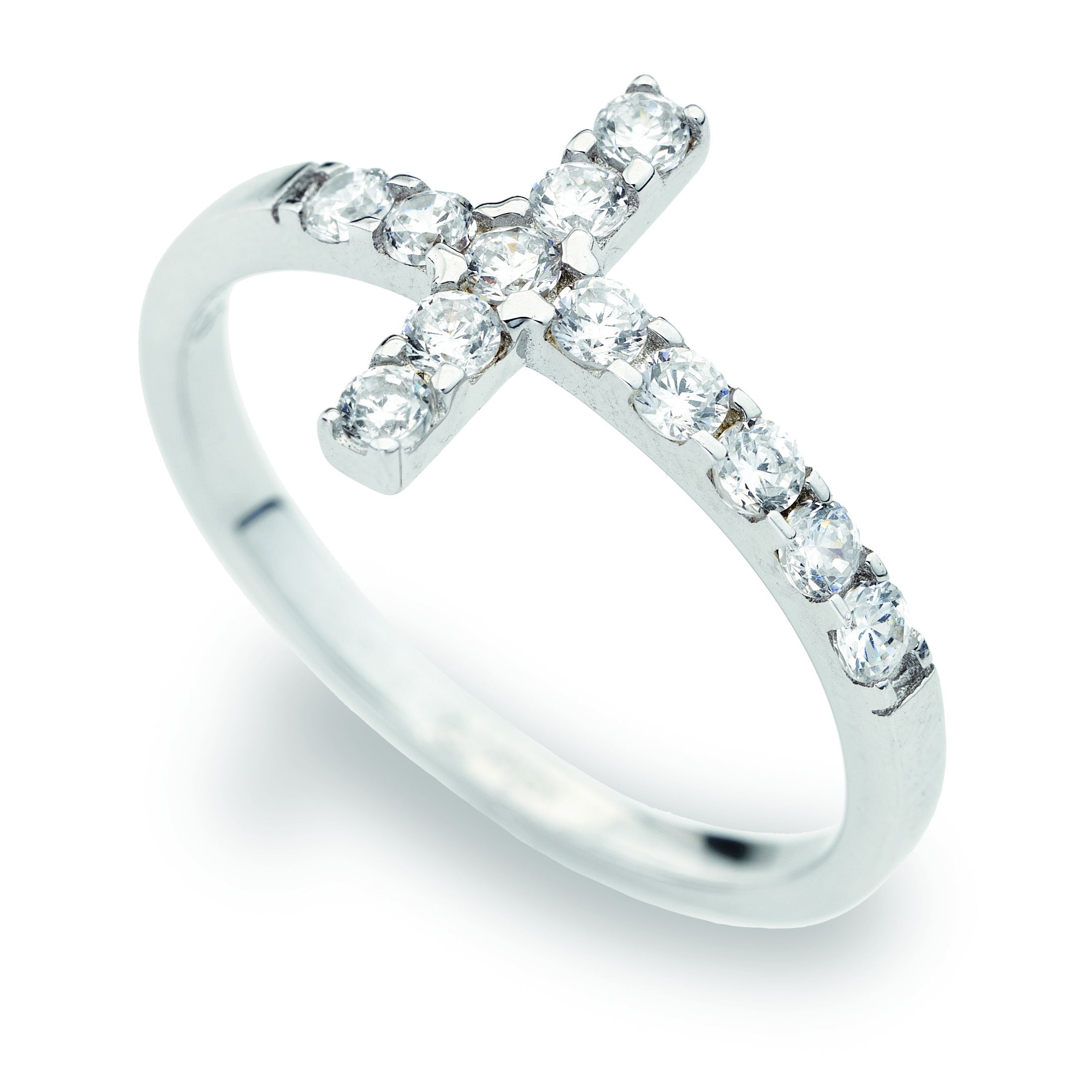 Anello Croce con Zirconi