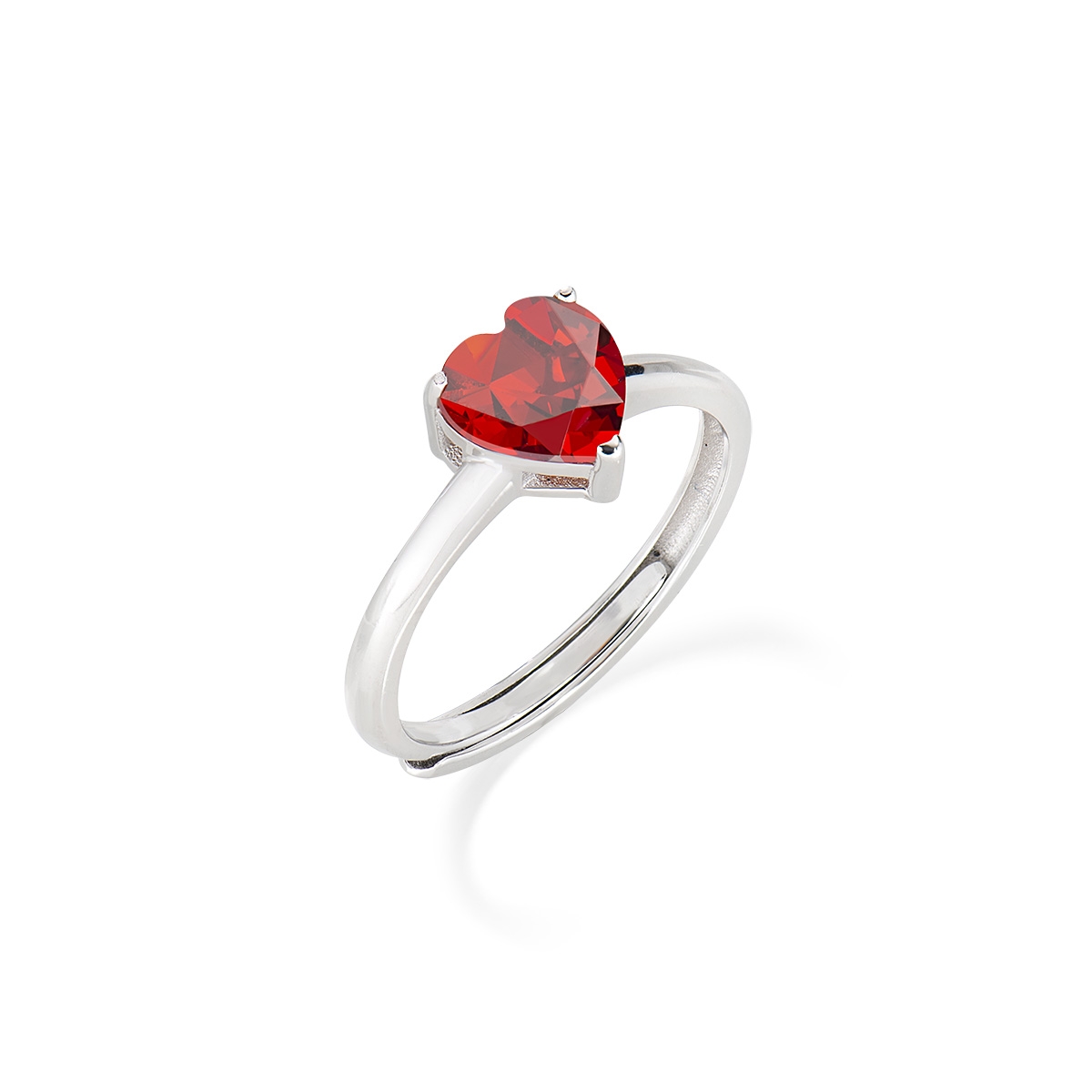 Anello "Cuore" in Argento e Zircone
