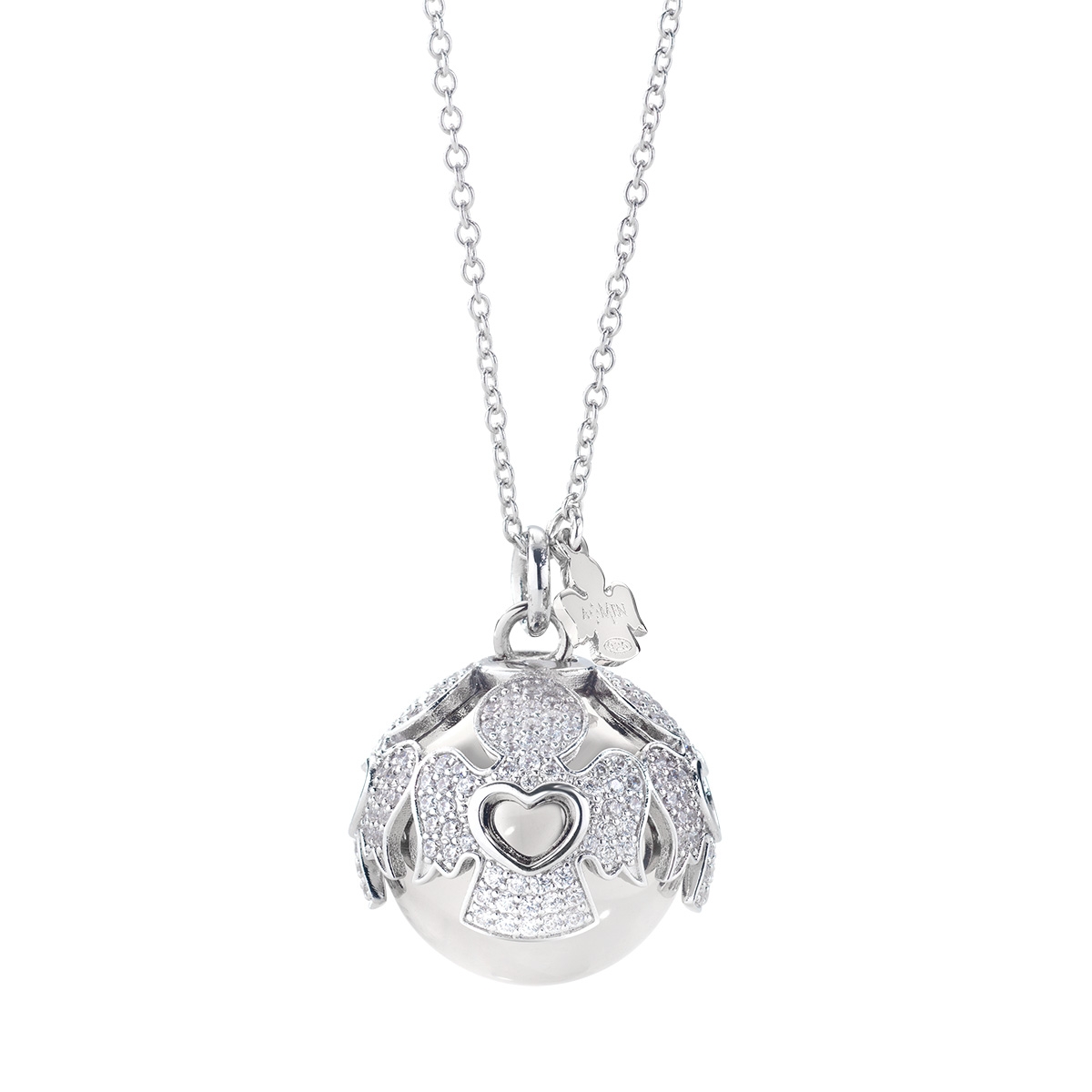 Angel Caller Necklace with White Zirconia