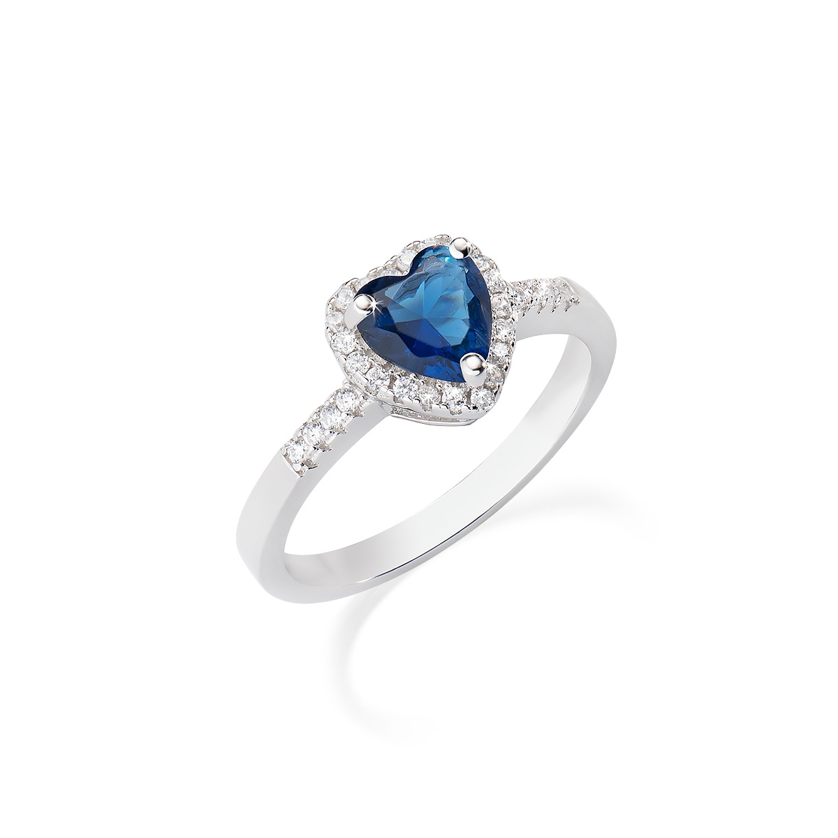 Anello  Rodio Cuore dell'Oceano Blu