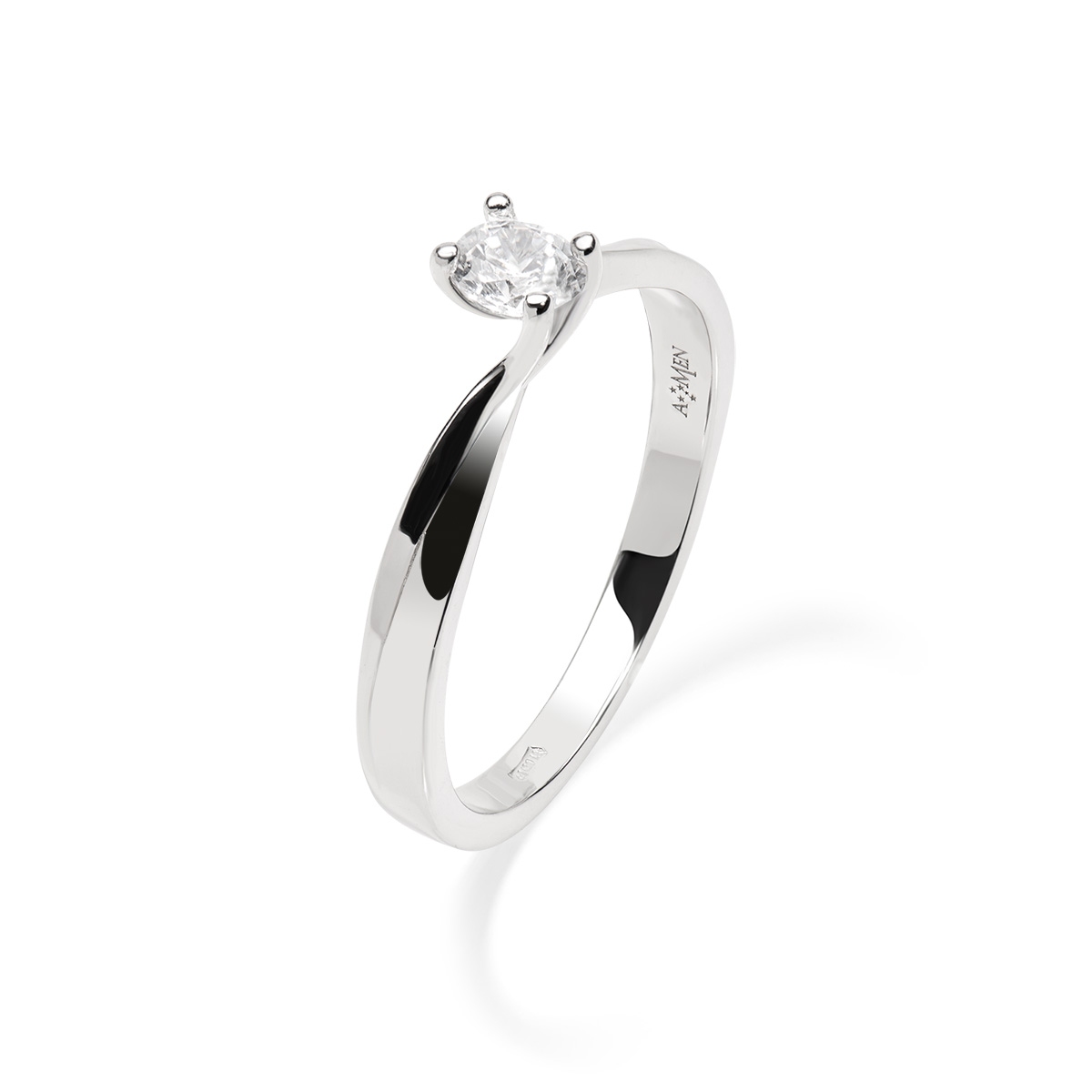 4 mm Zirconia Solitaire Ring