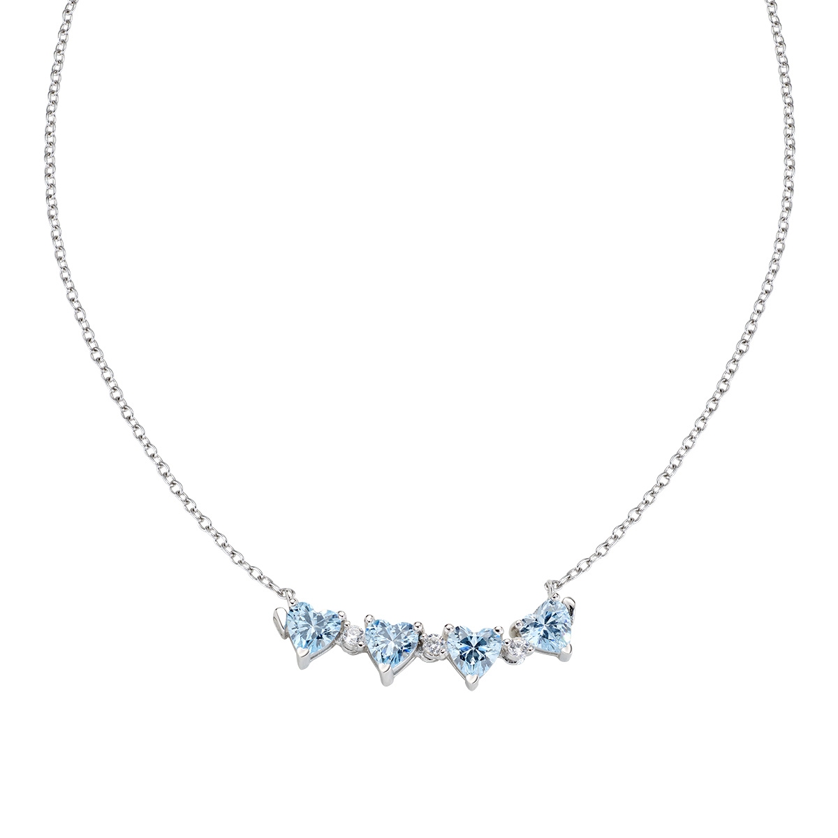 Aquamarine Quadricuore Magnetic Necklace