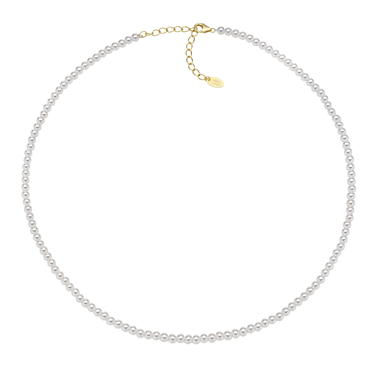 3 mm Crystal Pearls Necklace