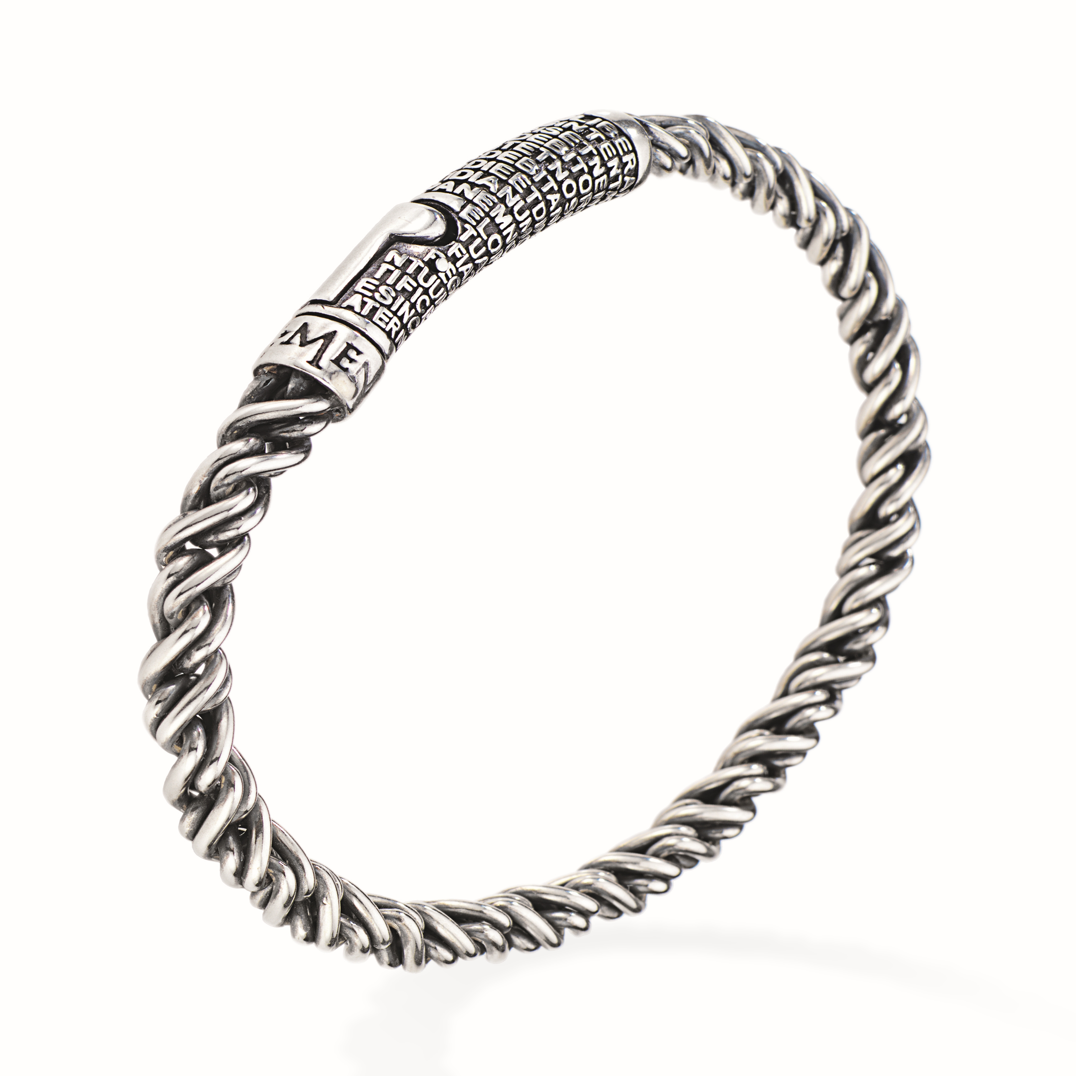 Sterling Silver Bracelet Rhodium 