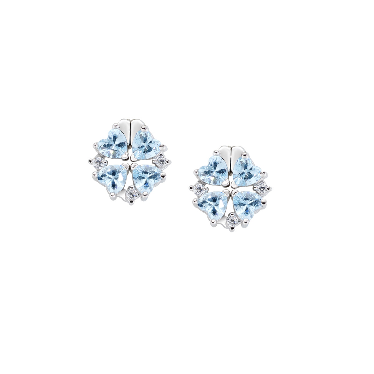 Aquamarine Quadricuore 2-in-1 Magnetic Earrings