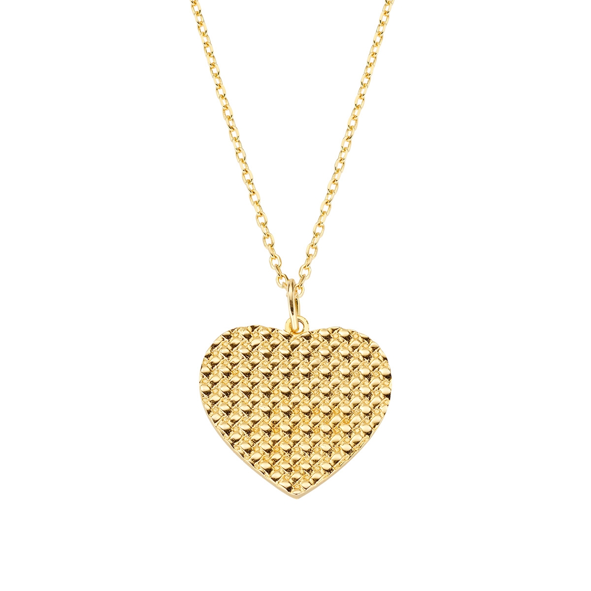Sacred Heart Necklace with White Zirconia