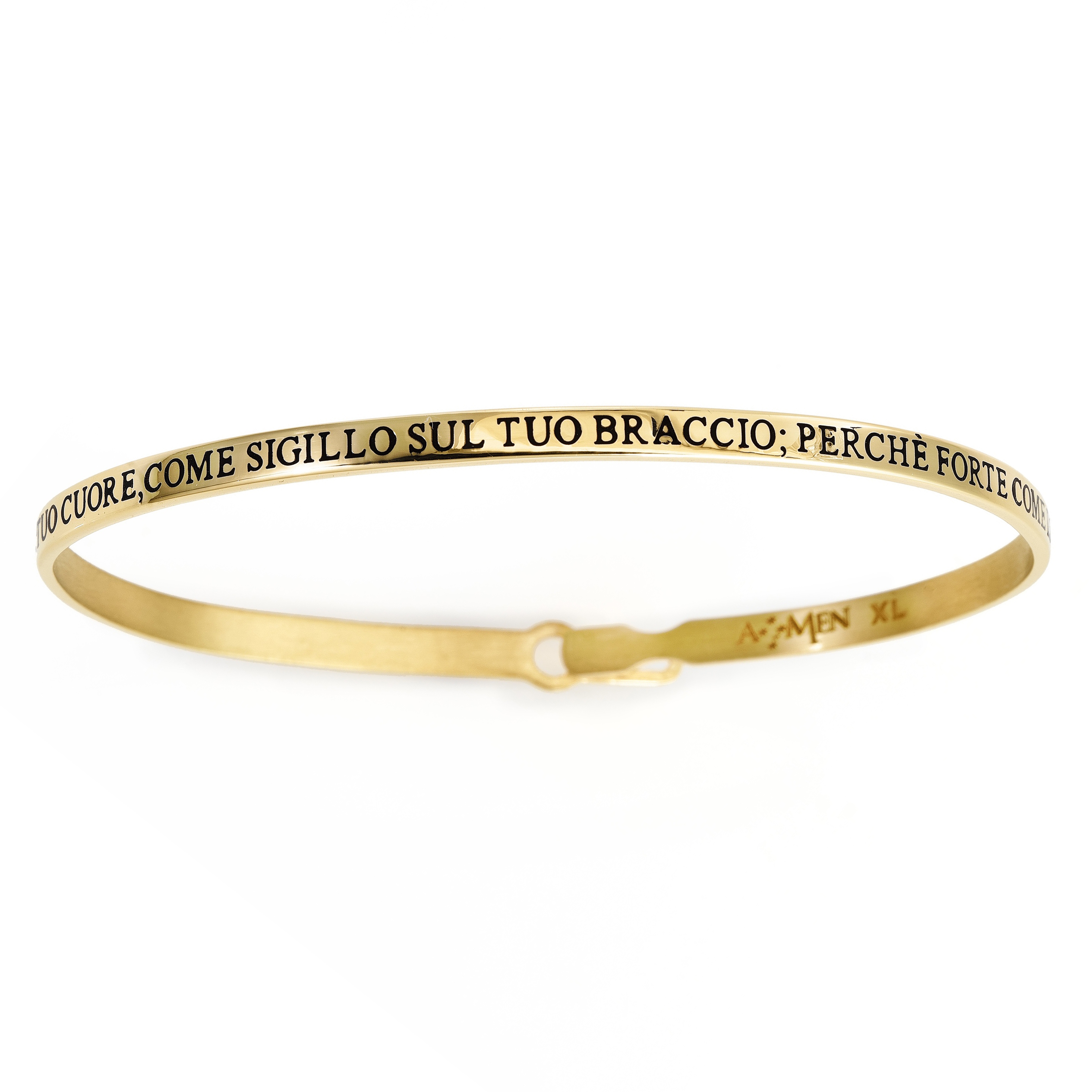 Sterling Silver Bangle Bracelet with Song of Solomon Engraved