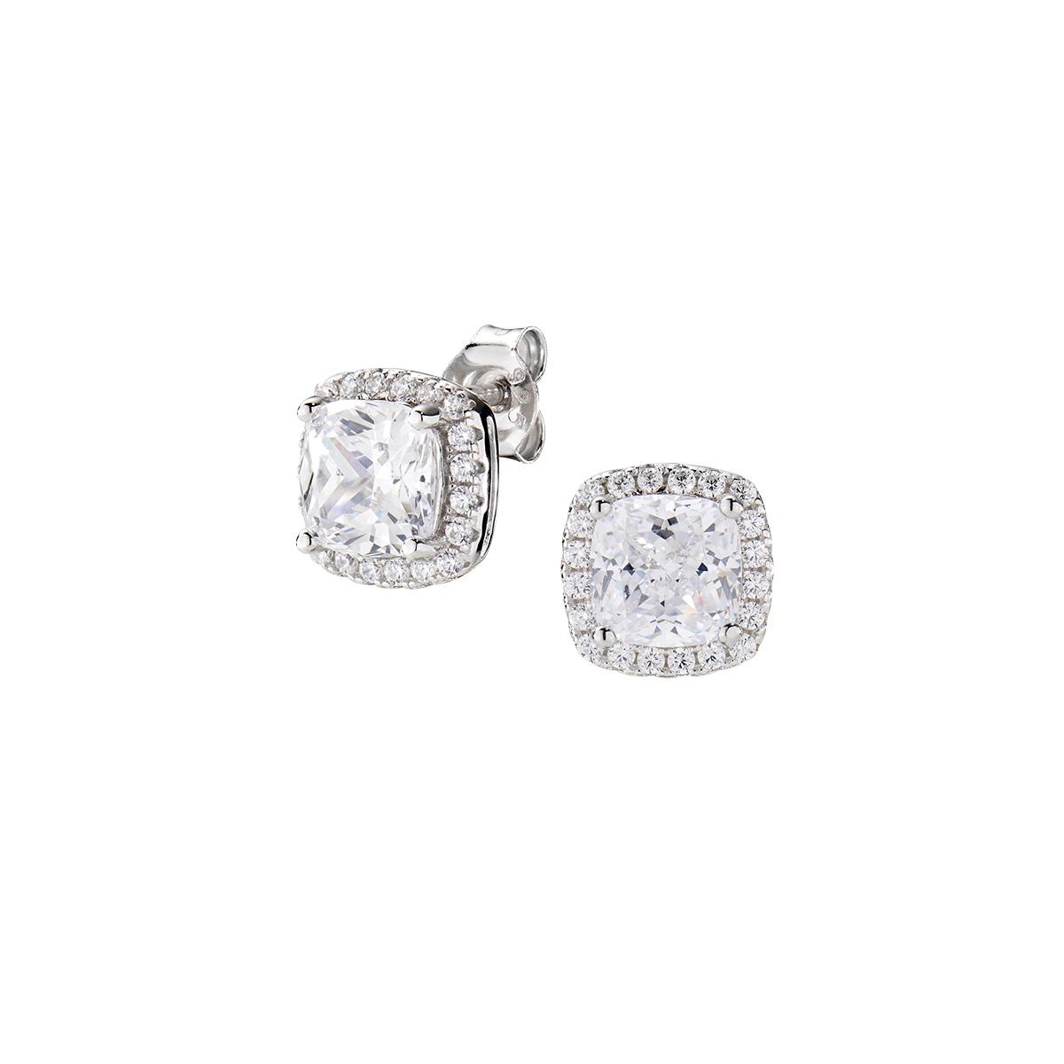 Orecchini Lady con Zircone Bianco Taglio Radiant